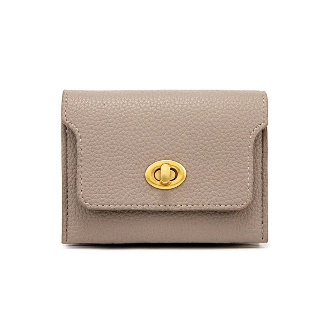 

PU Leather Short Wallet Female Fashion Simple Money Bag Solid Color Mini Card Holder Coin Purse for Women Girls