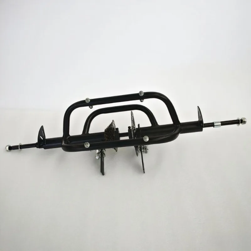 Senior Pedal Tricycle Rear Axle With Rear Storage Basket Replacement Spare Parts Stable Load Bearing Accessory
