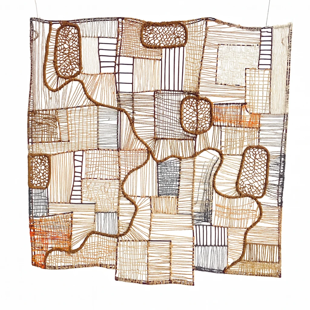 #￥Gisenu Decorative Cotton Macrame Wall Art with Bohemian Design and Irregularity Pattern for Home & Commercial Spaces
