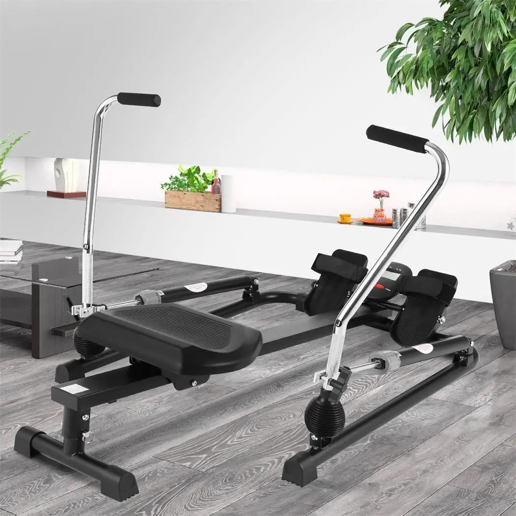 Gym Equipment Row Machine Hydraulic Air Rower Training Gym Fitness Equipment Row Machine With LCD Display