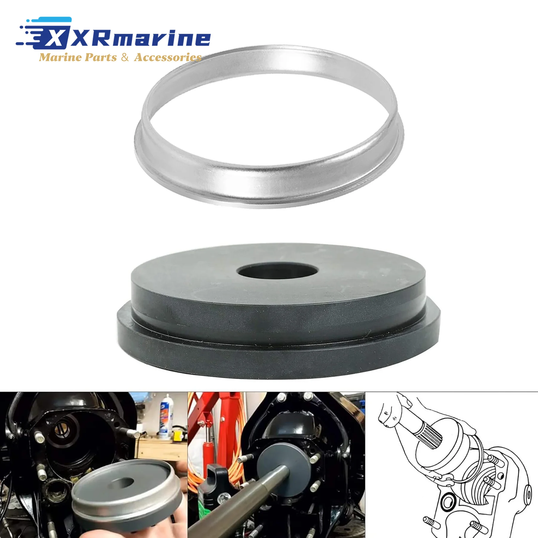 

91-818162 For Mercruiser U-Joint Bellows Sleeve Ring 816607 and Bellow Retainer Ring Alpha 1 Gen 2 & Bravo Motor Sierra 18-1728