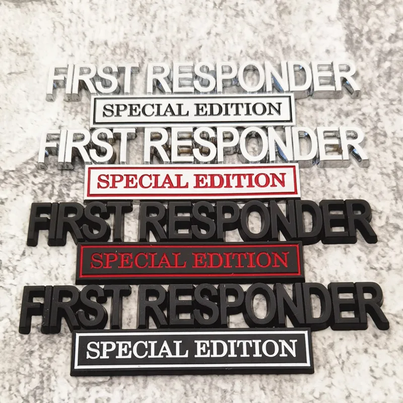 

High-quality Modification 3D Metal Car Sticker Letter FIRST RESPONDER EDITION Body Scratch Cover Car Decoration Accessories