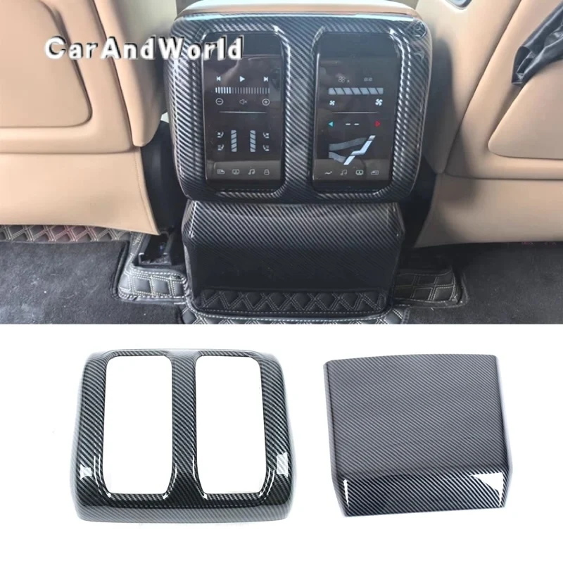 Rear Row Display Screen Air Condition Vent Outlet Anti Kicks Plate Cover Trims Car Accessories For BYD Equation Leopard 8 2025+