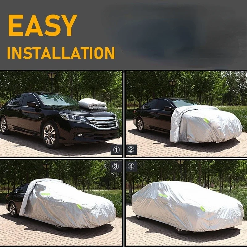 Waterproof Car Covers Auto Sun Full Cover Protector Universal For Sedan Snow Dust Rain Snowproof Car Accessories S/M/L/XL/XXL