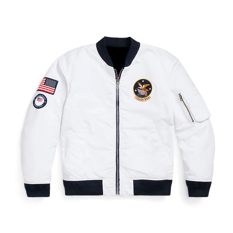 2024 USA Team Same Style Bomber Jacket Men's Women's Oversized Cotton Uniform Fashion Autumn and Winter New Jacket