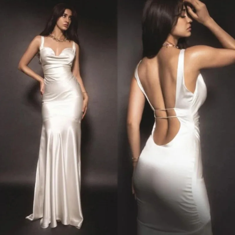 

Elegant Fish Tail Suspender Long Dress Sexy Strapless Slim Fit Hip Hugging Skirt Fashionable Women's Banquet Party Dance Dress