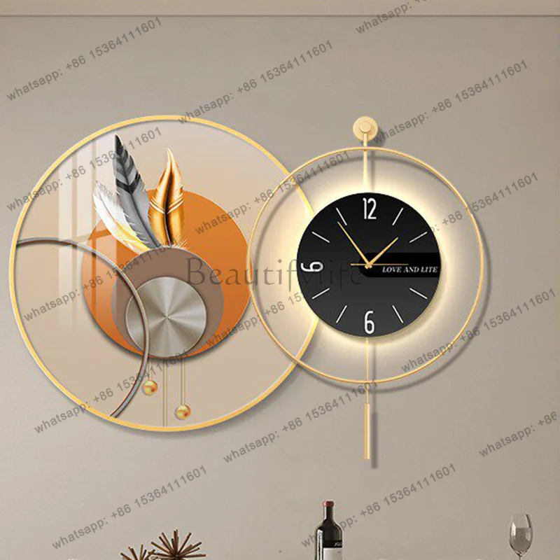LSLed Art Mural Wall Watch Luxury Vintage Interior Aesthetic Bedrooms Design Creative Clock Wall Nordic Fashion Horloge Home Dec