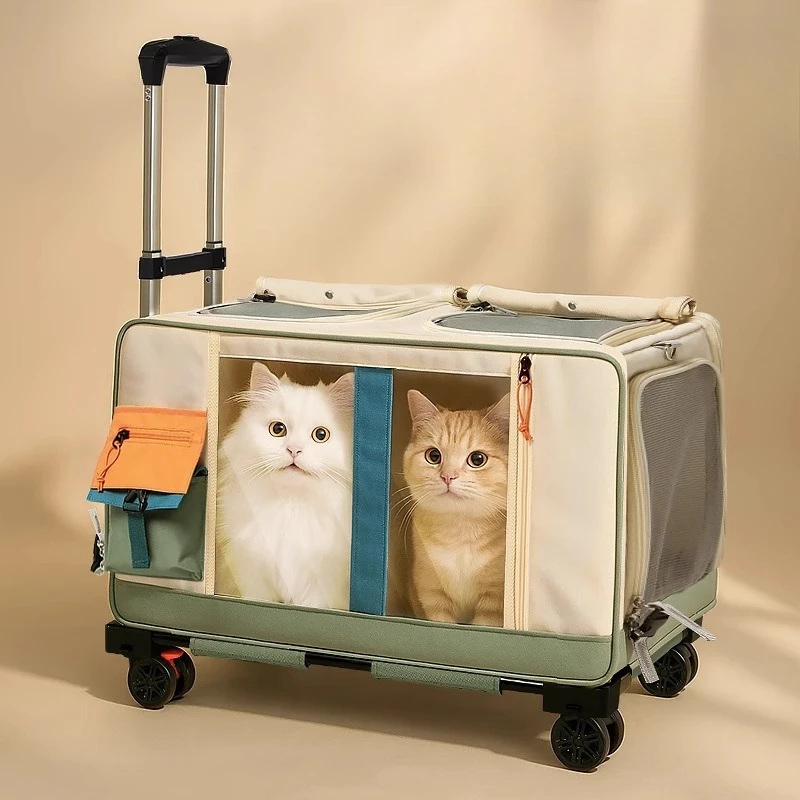 Pet trolley case cat bag going out portable cat backpack backpack multi-cat device dog large-capacity suitcase