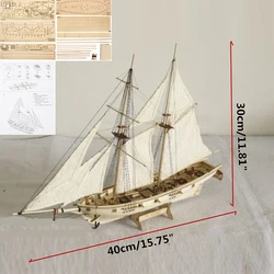 New DIY Ship Building Kit Classics Ancient Ship Wood Model Building Kits Havey Wooden Sailboat Home Desk Decorations