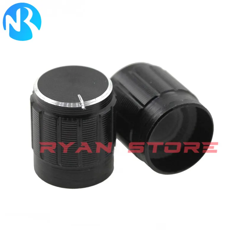 2PCS 15*17mm 13*17MM 6MM Aluminum Alloy Potentiometer Knob Cap Rotary Switch Volume Control Knob Black Gold Silver For DIY 13X17