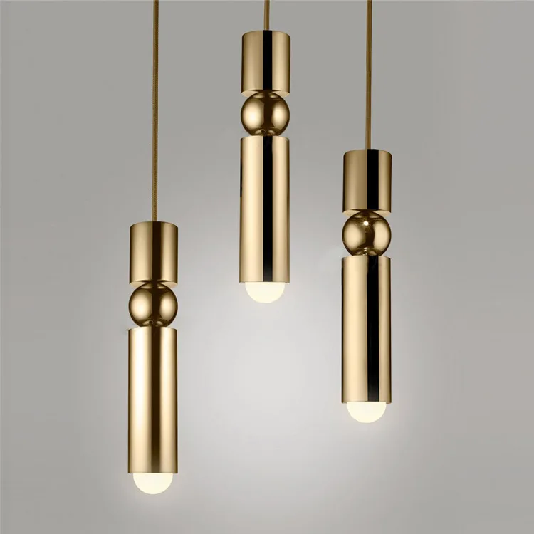Modern Long Column Chandelier Spherical Exclamation Mark Pendant Light for Restaurant Bedroom Living Room Decor Exquisite Lamps