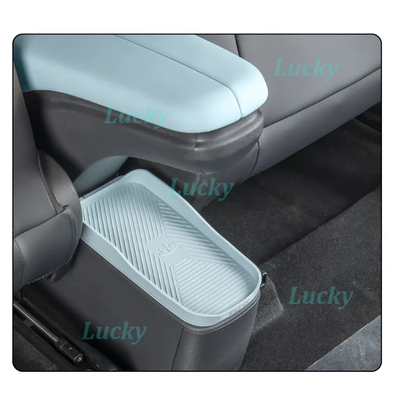 ด้านหลังรถกล่องเก็บสําหรับ BYD Seagull EV 2022-2025 ซิลิโคนฝาครอบถังขยะกล่องเก็บคอนเทนเนอร์อุปกรณ์ตกแต่งภายใน