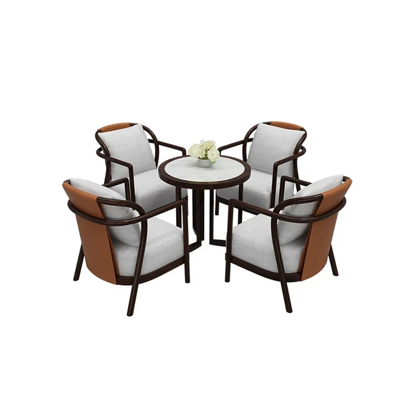 New Chinese-style sales office Negotiate table and chair combination Reception area Hotel lobby Business simplicity Beauty salon