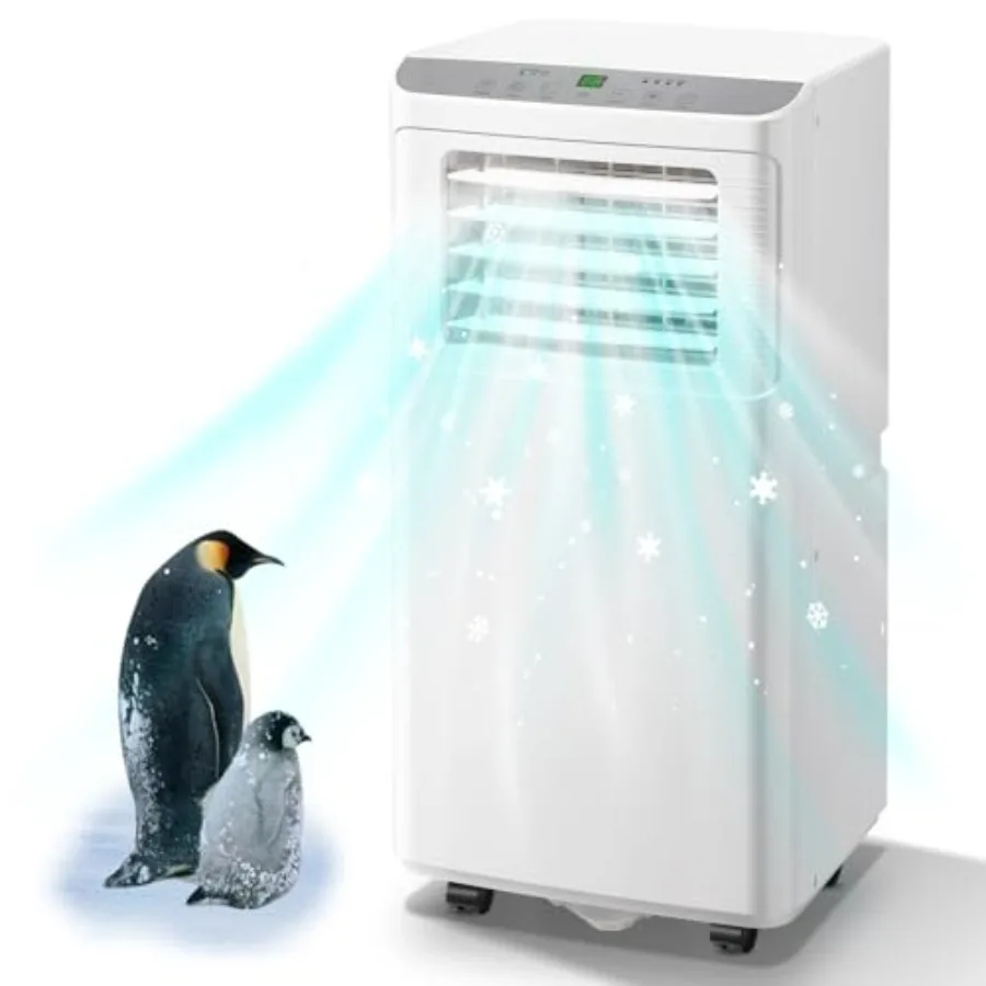 

Портативный кондиционер 8000 BTU 3-в-1 с функциями охлаждения, осушения и вентиляции, с пультом ДУ, для дома, общежития, офиса, квартиры