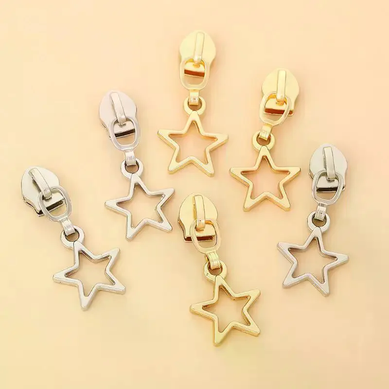 10pacStar Zipper Slider Puller For Zip Jacket Nylon Zips Pull Bag Zippers Head Sewing Closure Repair Kit Accessory