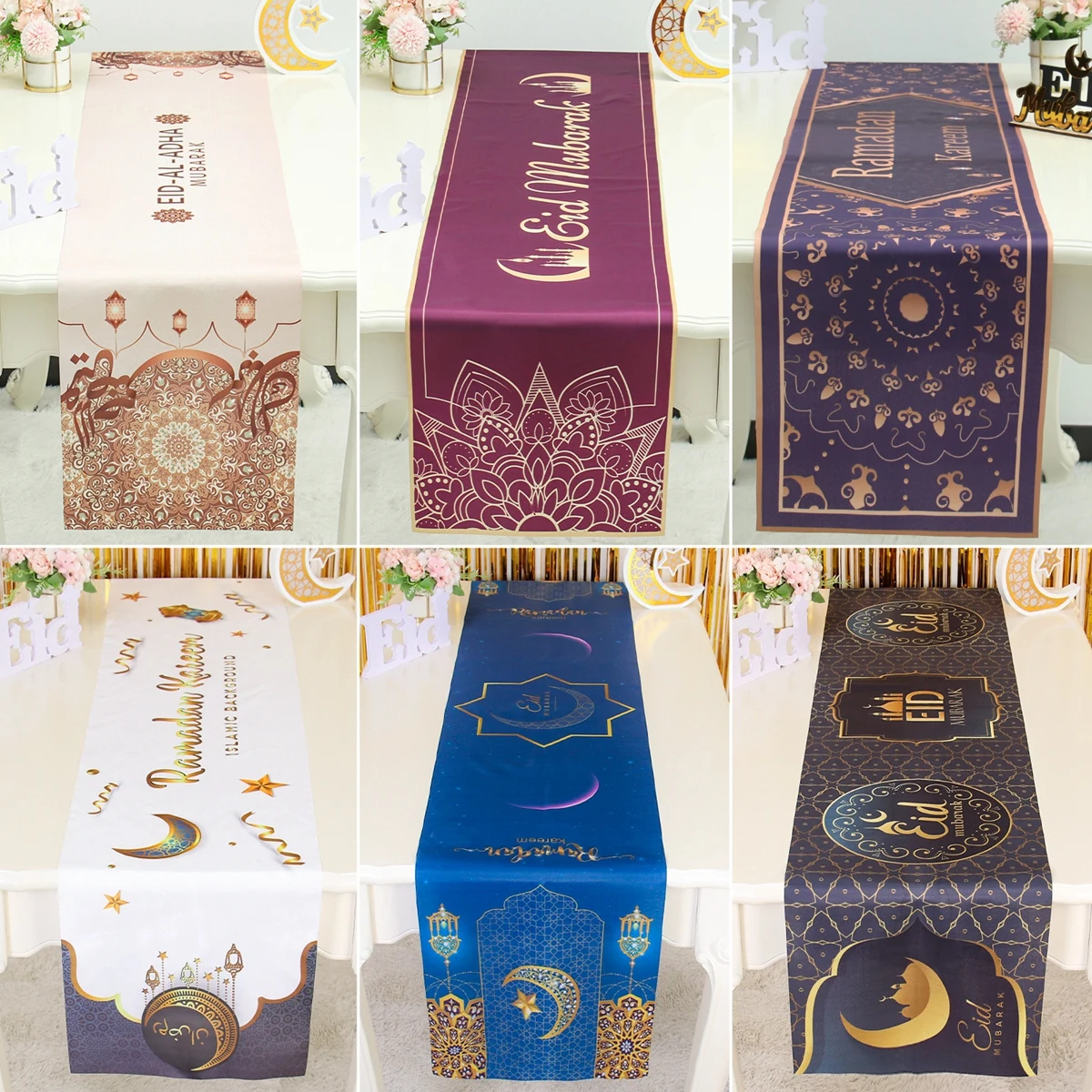 Decorações Ramadan para Casa, Corredor De Mesa, Toalha De Mesa, Kareem, Partido Muçulmano Islâmico, Eid Al Adha, Decorações Ramadan, EID Mubarak, 2023