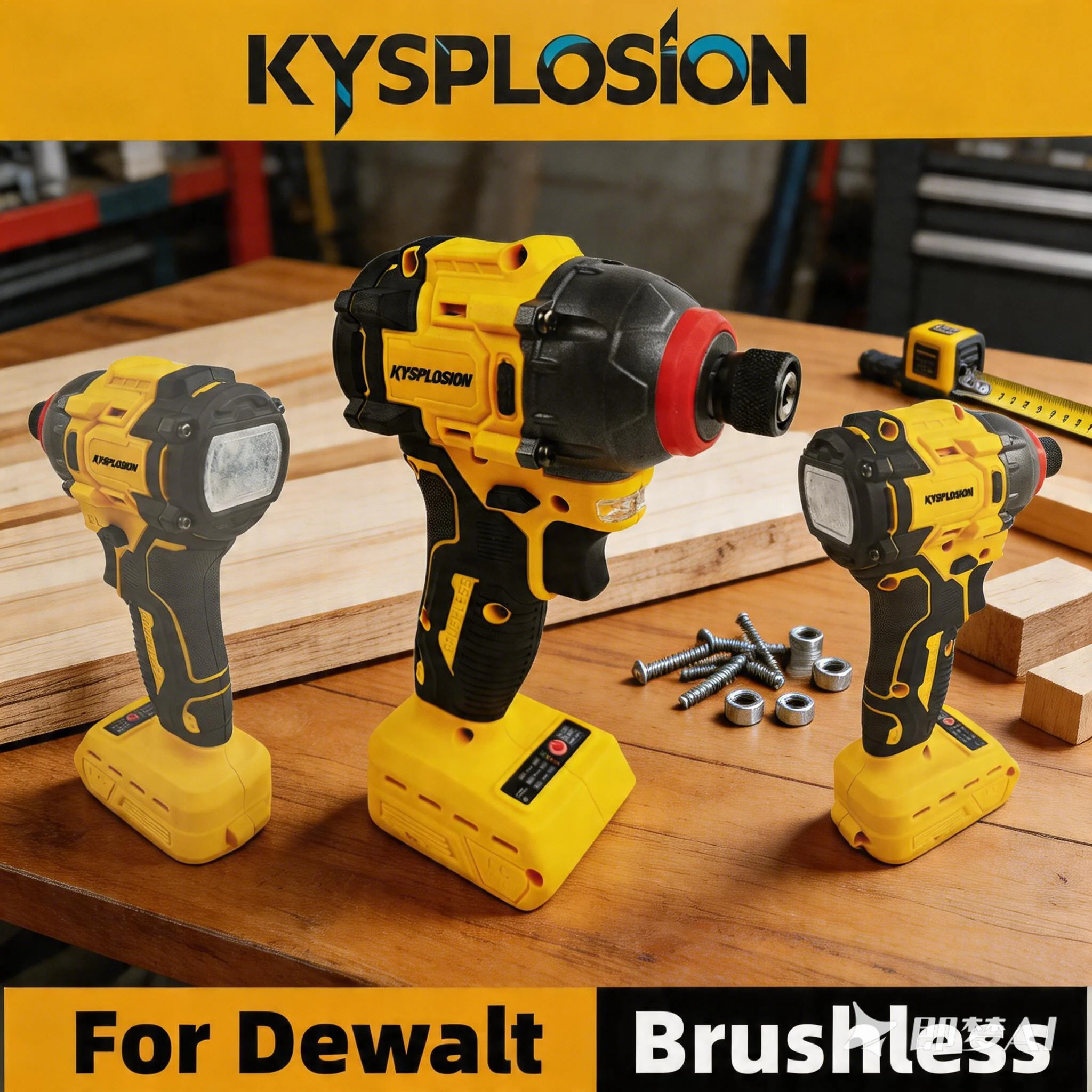 For Dewalt 20V battery power tools Brushless Cordless Electric Screwdriver Cordless Multi-Function Drill Driver Set