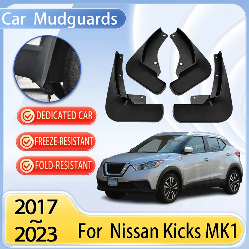 

Car Mudguard Part For Nissan Kicks MK1 Accessories 2017~2023 2022 Mudflap Tool Splash Fender Flare Cover Guard Auto Mud Protecti