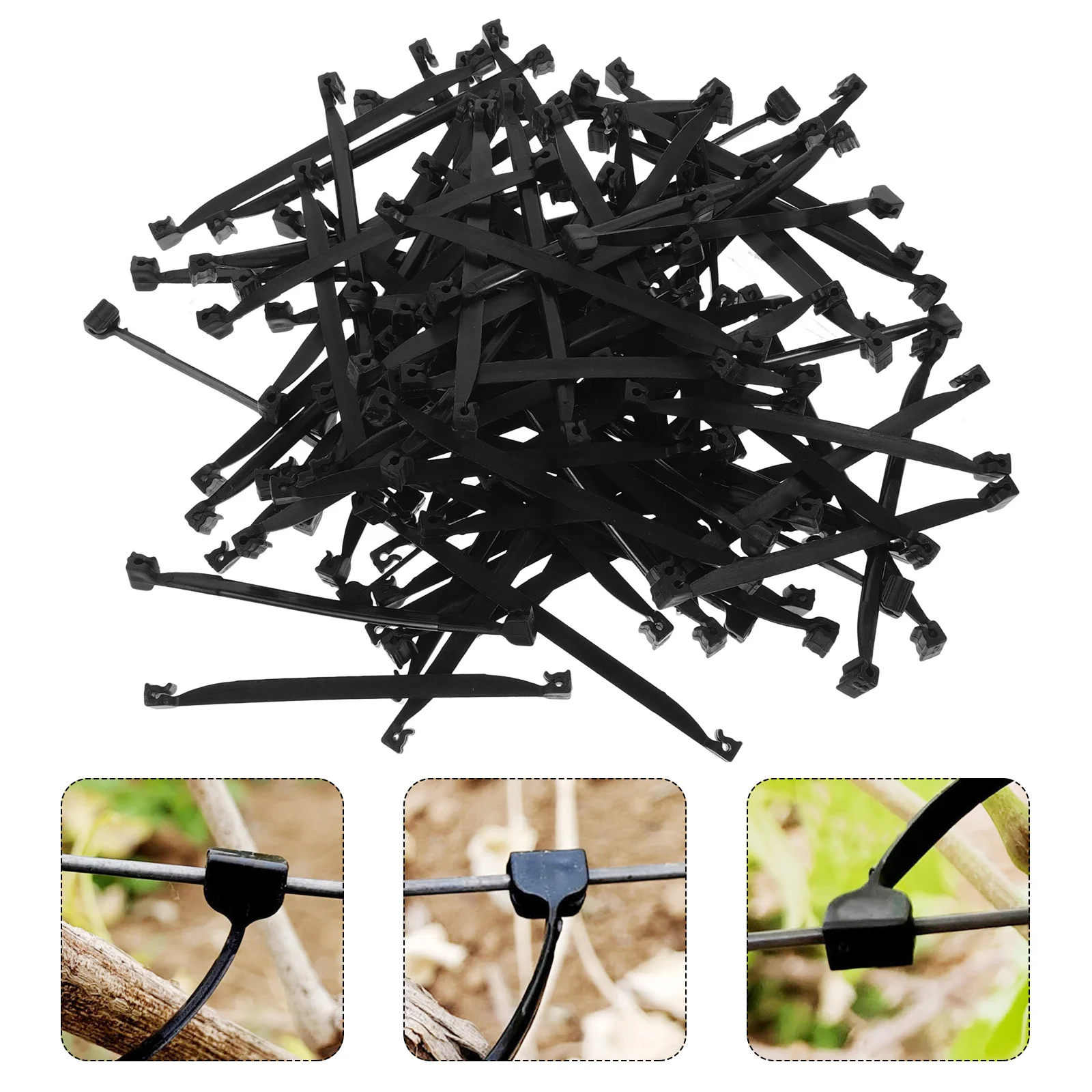

1 Bag Fruit Tree Stem Support Clip Plant Fixing Clamp Durable Plastic Garden Grape Vine Clips Plant Fixing Clips