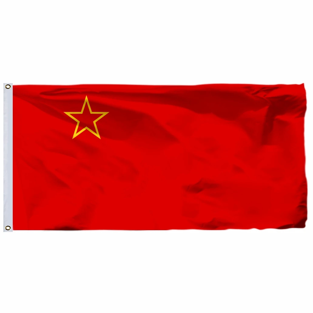 

SR Macedonia Flag 90X150CM 3X5FT 100D Polyester Double Stitched High Quality Banner Ensign Free Shipping