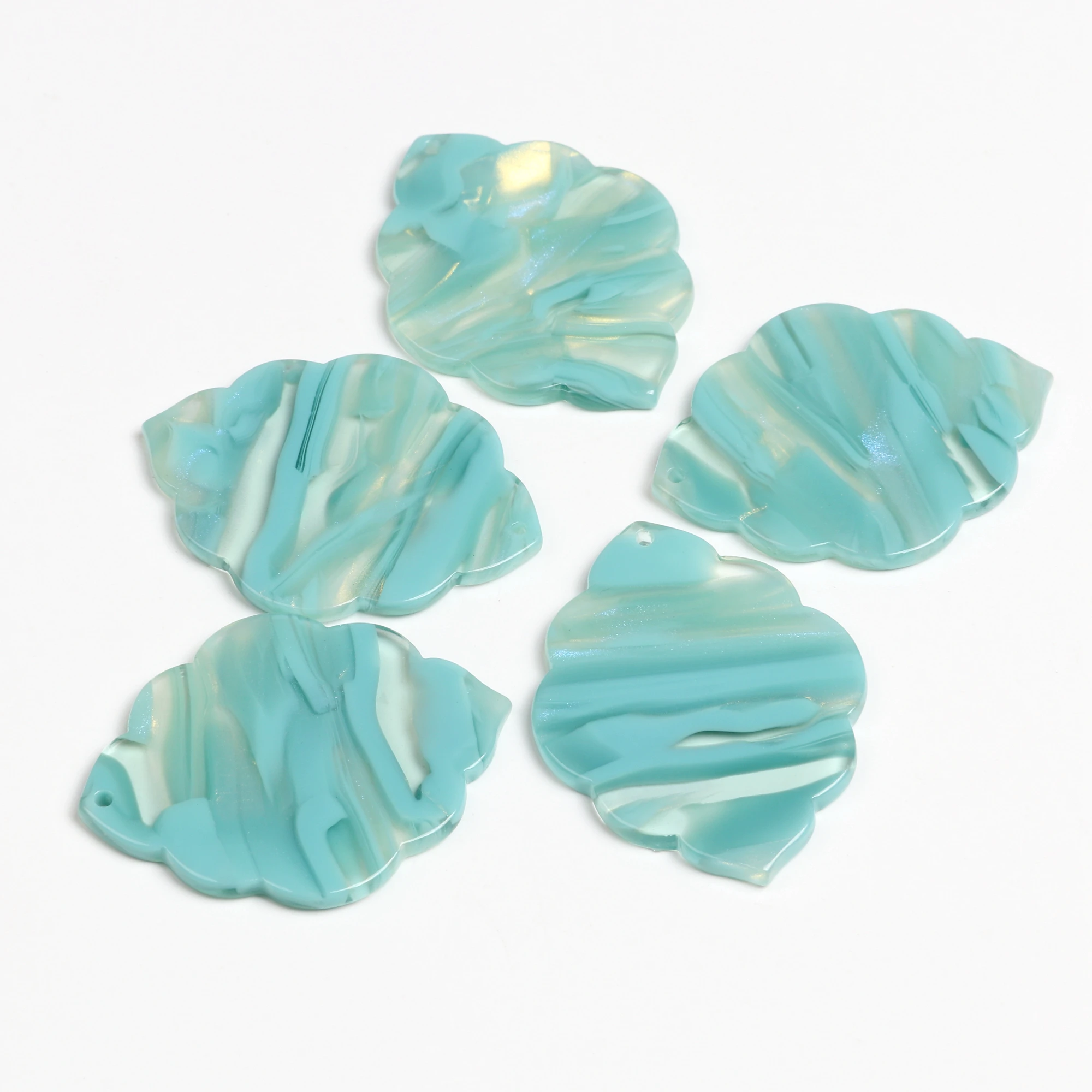 Tortoise Shell Earring Charms,Acetate Acrylic Lage Quatrefoil Shaped Pendant,Earrings Part,Big Earring Findings,41.5x32mm,ACE244