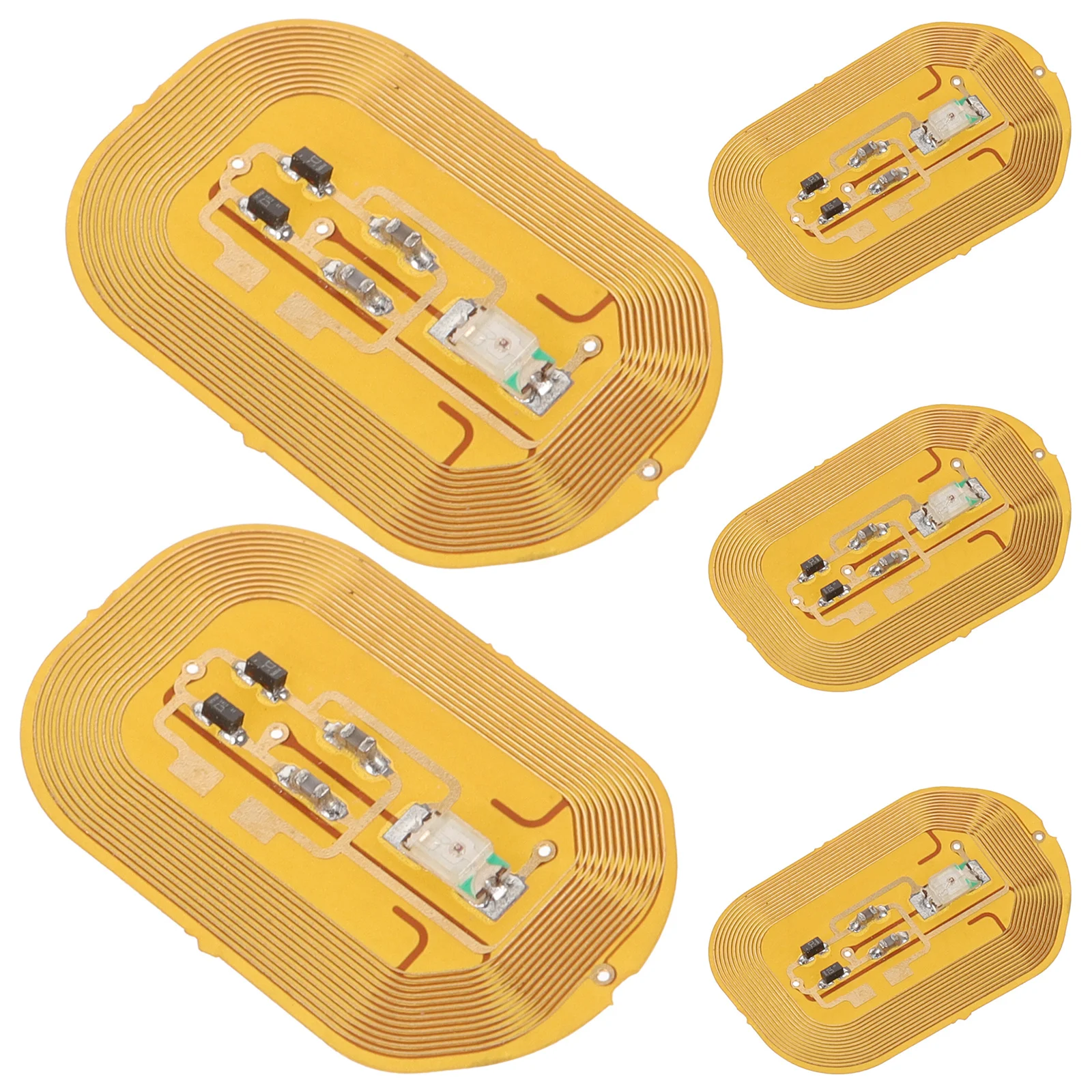 5 szt. Modnych, świecących naklejek na paznokcie z czujnikiem NFC dla kobiet, inteligentny manicure, salon, domowe dekoracje DIY, naklejki na paznokcie NFC