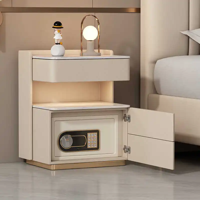 Smart with safe bedside table integrated household rechargeable