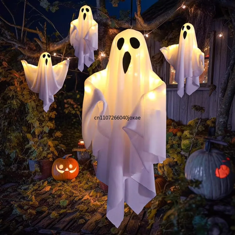 Lighting Decor House - شبح أبيض مضيء لعيد الهالوين، أشباح