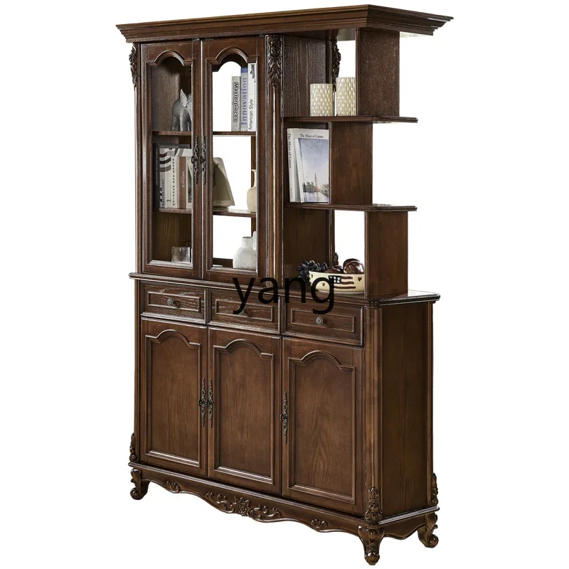 LMM Modern Living Room Simple Small Apartment Screen Shoe Cabinet Integrated Wall-Mounted Storage Rack