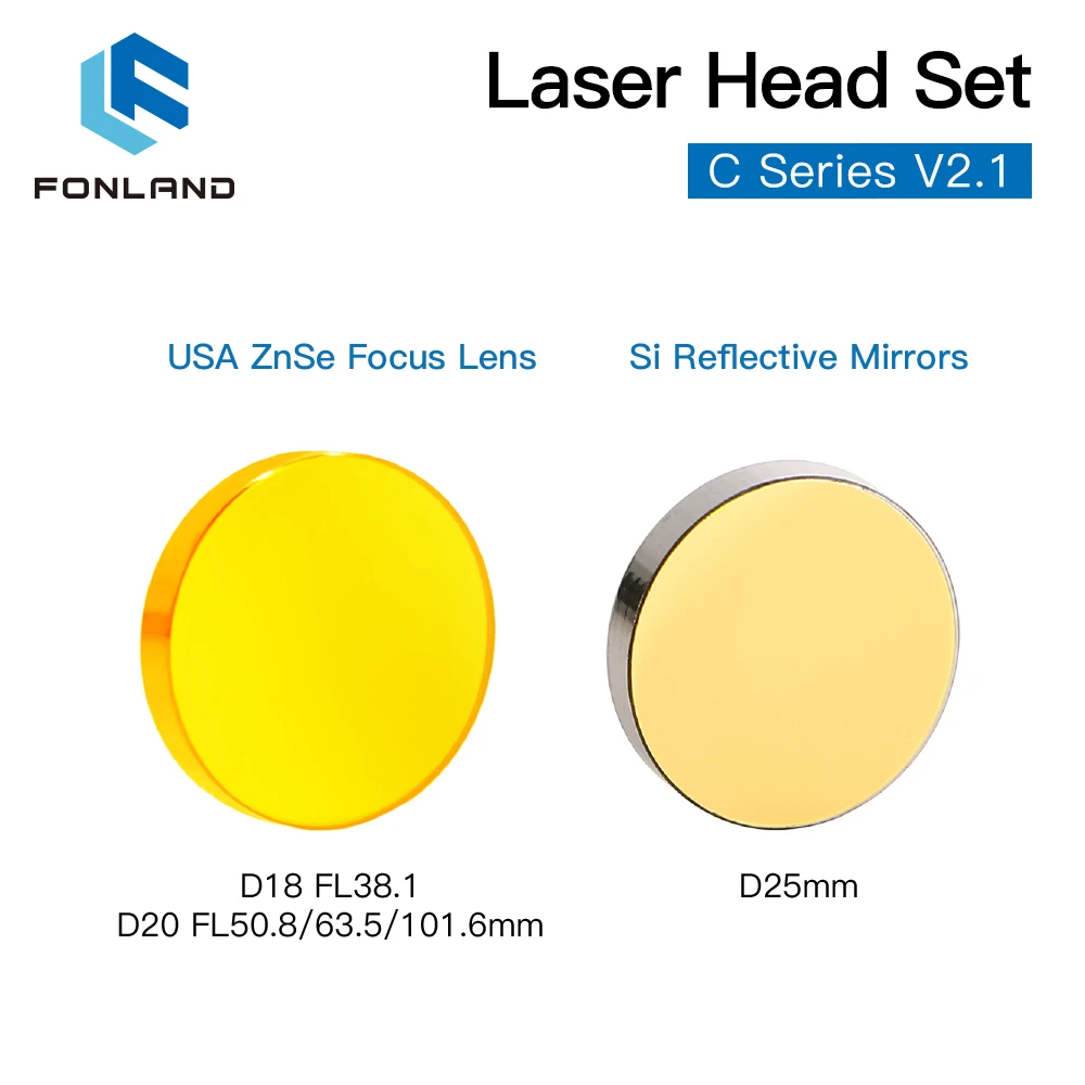 Imagem -05 - Cabeça do Laser do Co2 Cvd Znse Lente de Foco Conjunto D18 Fl38.1 D20fl50.8 63.5 101.6 mm Integrative Montagem Dia.25 si Espelho para Cortador a Laser