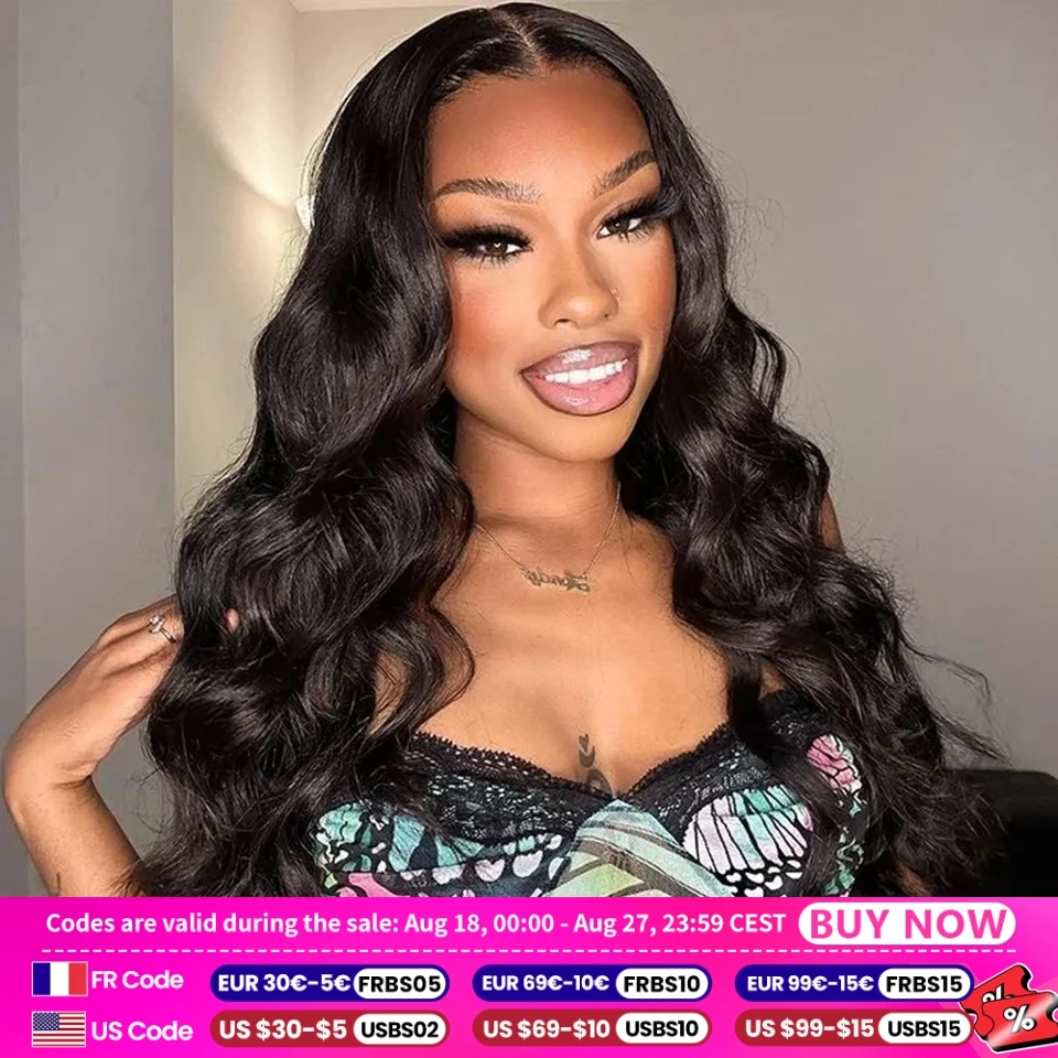 Glueless Wig Human Hair Ready To Wear Body Wave Pre Bleached Hairline 5x5 Lace Closure Wig Wear And Go Glueless Wig Pre Plucked