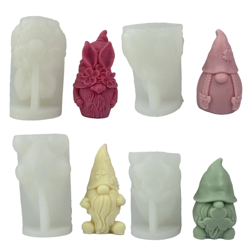 

Gnome Silicone Mold Faceless Dwarf Candle Molds Dwarf Candle DIY Festival Christmas Perfumes Stone Epoxy Mold Christmas