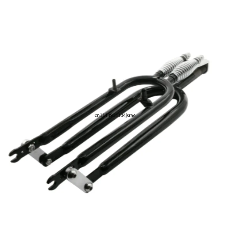 26 Inch Retro Beach Bike Front Fork, Double Spring Connecting Rod Front Fork, Size 22.2x160MM for Beach Cruiser Bicycle