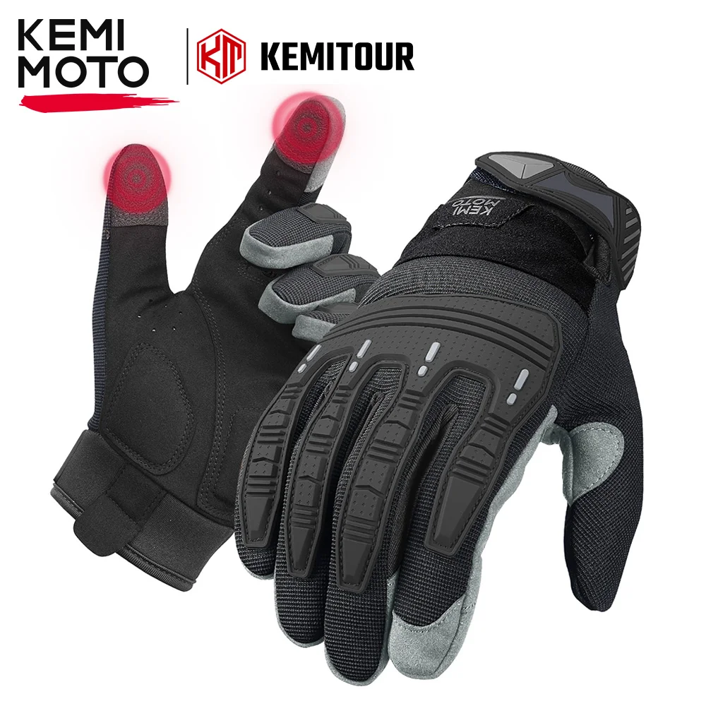 

KEMIMOTO тактические перчатки для мужчин, мотоциклетные перчатки с резиновой защитой, рабочие перчатки с сенсорным экраном для работы на открытом воздухе, спорта