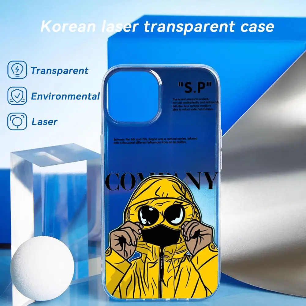 Роскошный чехол для телефона Senior C-ComPanys с рисунком C-Cp, прозрачный чехол для телефона с лазерным градиентом для iPhone 17, 16, 15, 14, 13, 12, Pro Max Plus