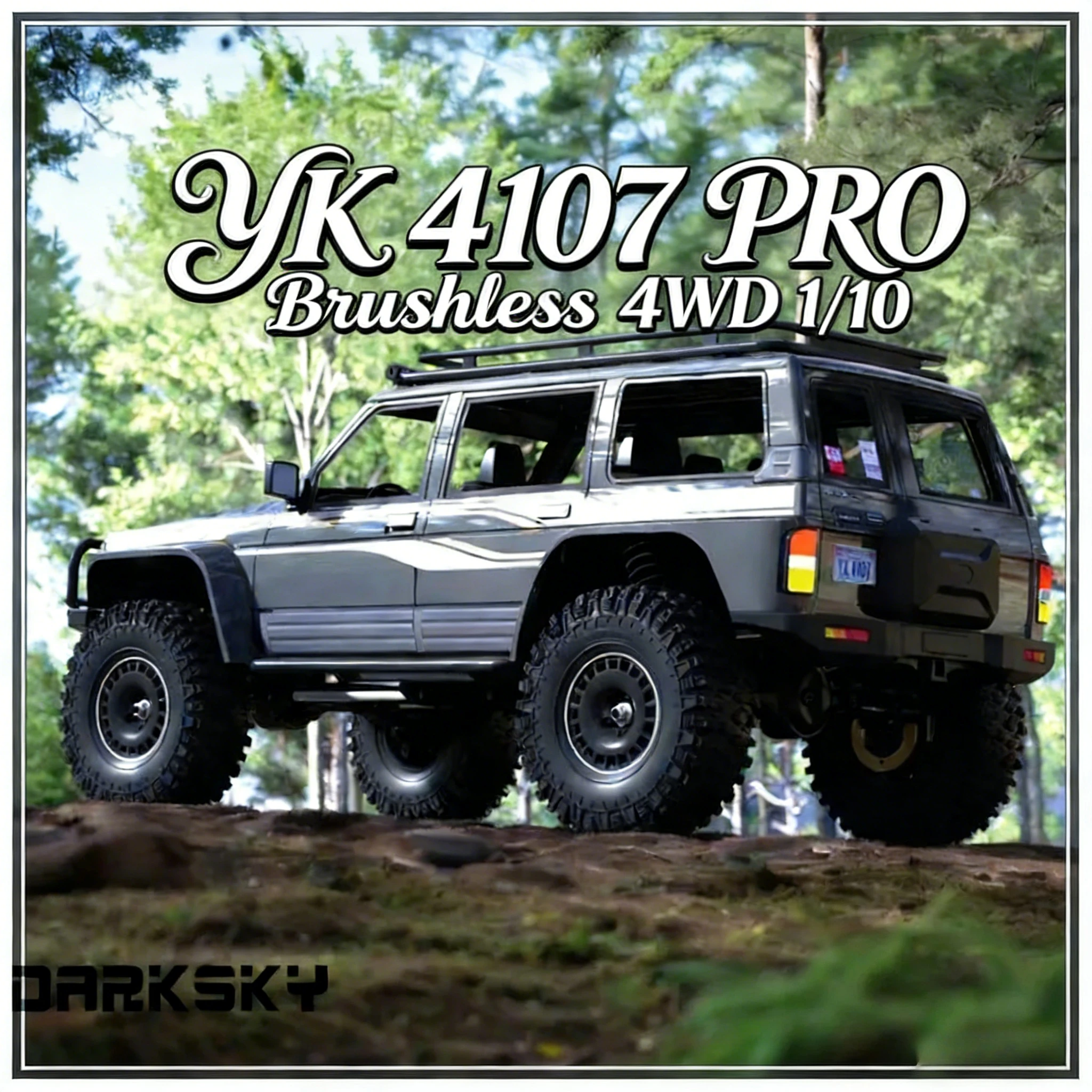 

YIKONG YK4107PRO Brushless 4WD 1/10 Remote Control Electric Model Car Rock Crawler Toy Gift for Adults and Children