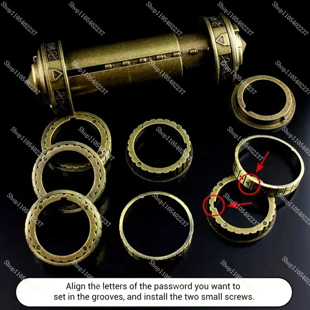 Vintage Password Lock Cylinder Gift Box for Wedding Valentine Birthday Christmas