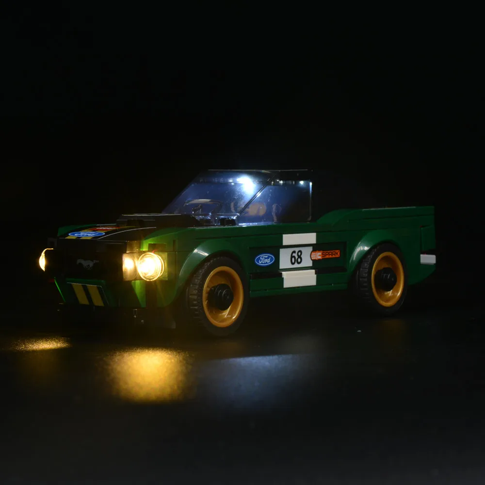 Led Light Kit For 75884 Speed Champions 1986 Mustang Blocks Car DIY Toys Set (Not Included Building Blocks)