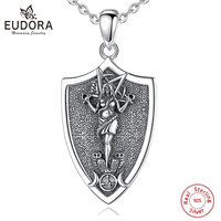 Eudora 925 Sterling Silver Demon Lilith Sigil Necklace for Women Man Vintage Triple Moon Goddess Pendant Personality Jewelry
