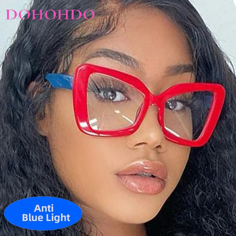 

Personality Trend Oversized Colour Butterfly Frame Anti-Blue Light Women Glasses Luxury Brand Computer Games Men Optical Eyewear