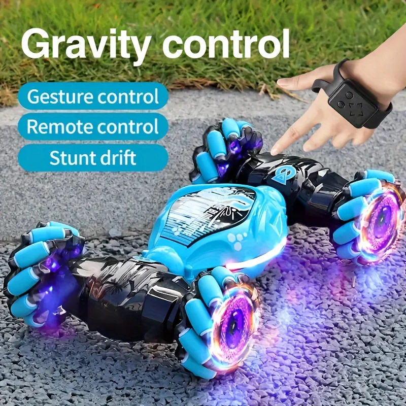 

Remote control toy car, dual controller, handle remote control and bracelet remote control, supporting gesture operation.