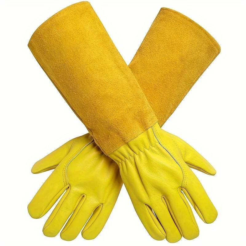 1Paris Gardening Gloves Cut Proof Elbow Length Cowhide working Leather Garden gloves .work gloves