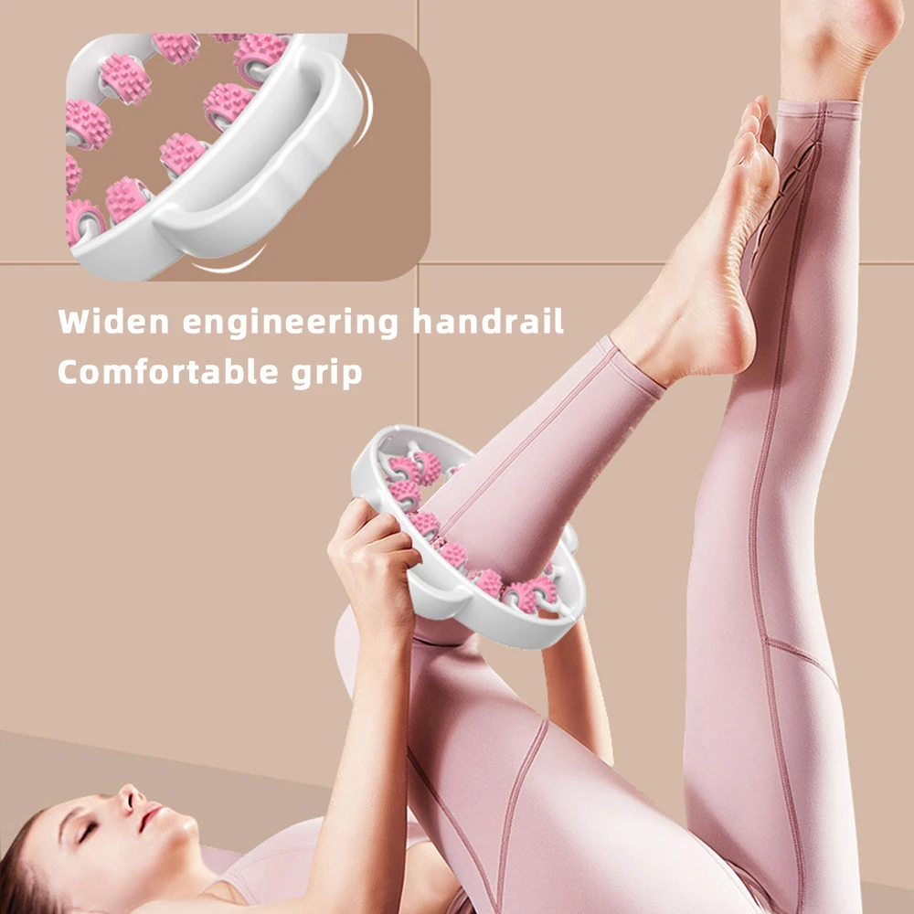 12 Wheel Annular Leg Clamp Massager for Waist Abdominal Muscles Massager Body Slimming Roller Massage for Body Massager Relax