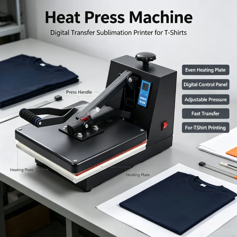 High Pressure Heat Transfer Machine Iron On Patch Rhinestone Embroidery Press Tool For Clothing Banner Bead Heat Printing