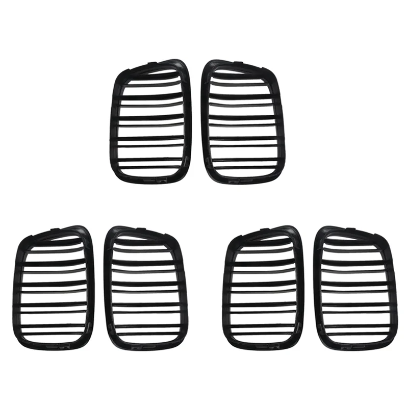 

Глянцевая черная решетка радиатора ABUL-3X с двойной линией для BMW E39 5-Series 525 528 1995-2004 51137005837 51137005838