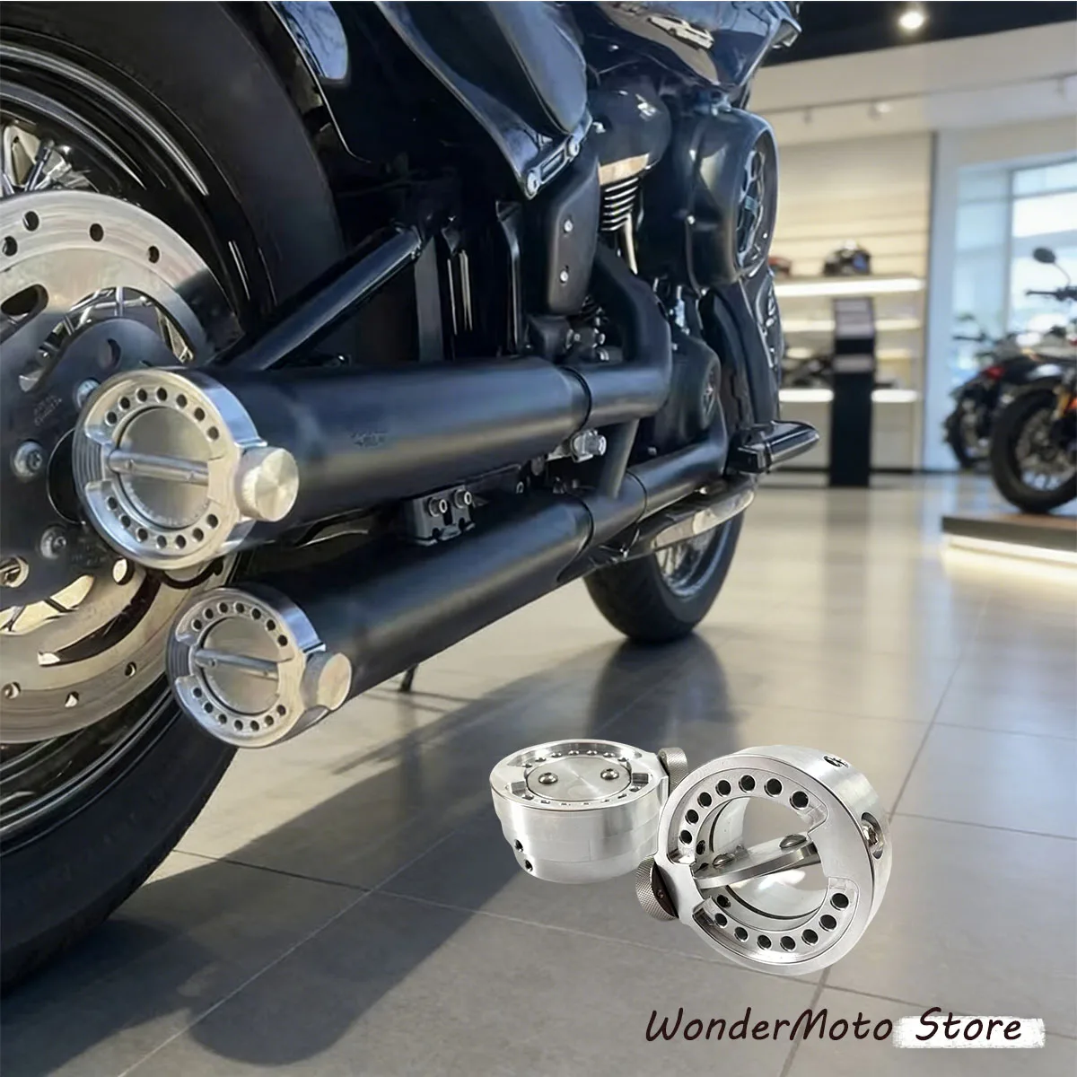 

Клапан глушителя выхлопной трубы мотоцикла, универсальный круглый 79 мм 80 мм для выхлопной трубы Harley