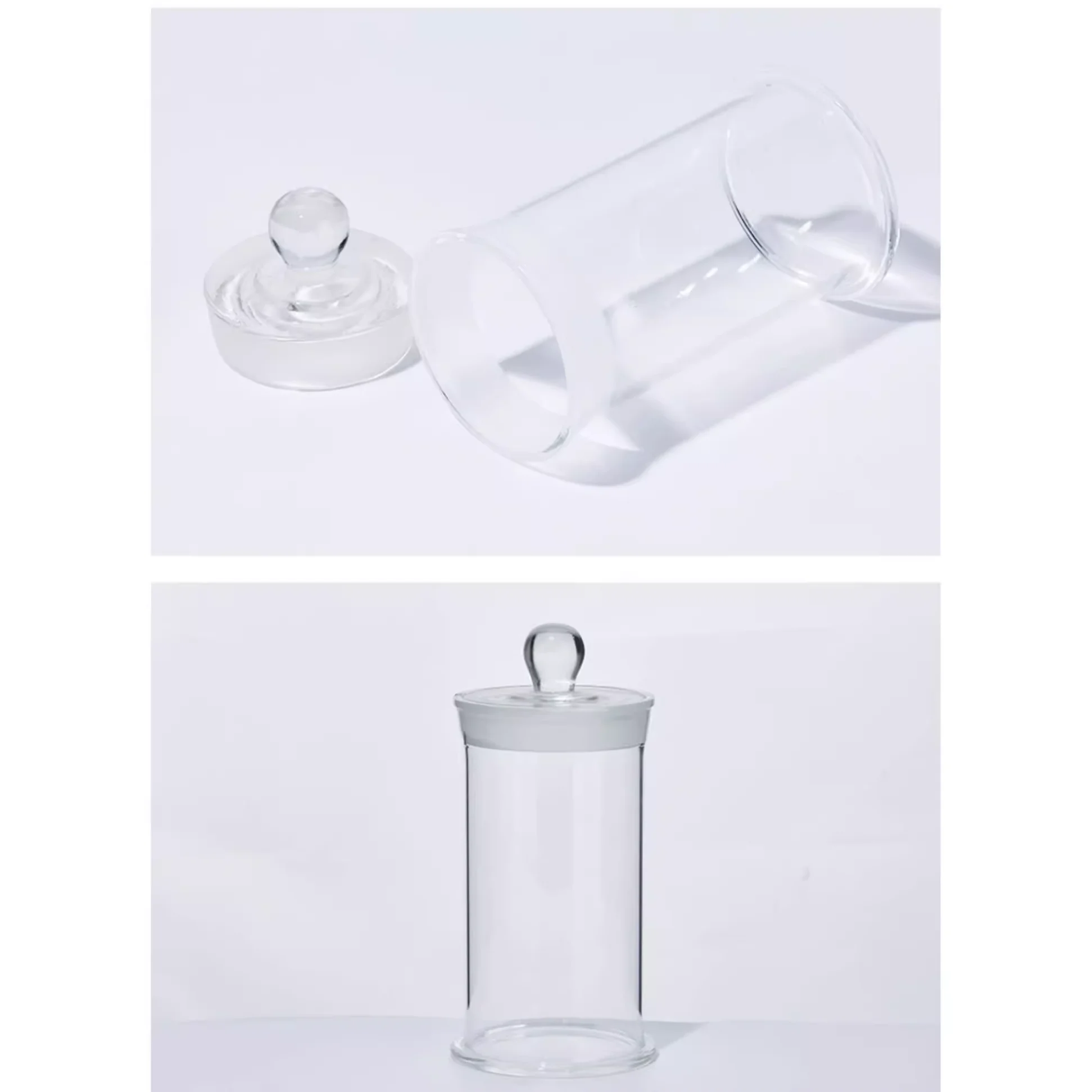 Specimen bottle sealed glass sample display bottle wide mouth frosted laboratory goods tea storage jar sealed jar