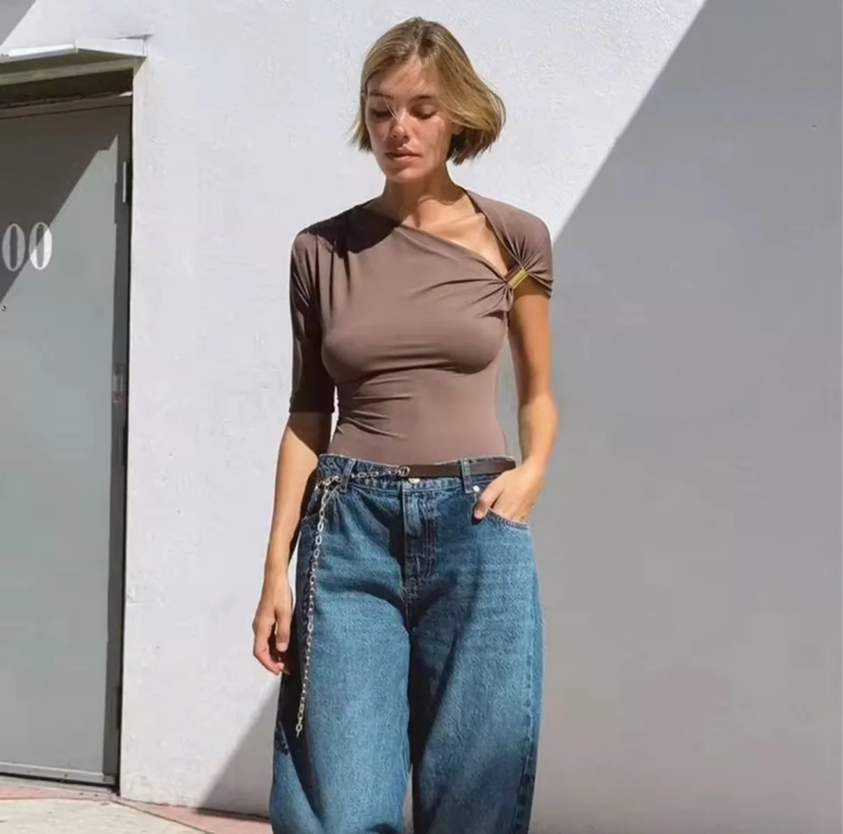 T-shirt à épaules dénudées pour femmes, confortable, polyvalent, basique, usage quotidien décontracté, Design Simple, coupe régulière, Style classique, doux