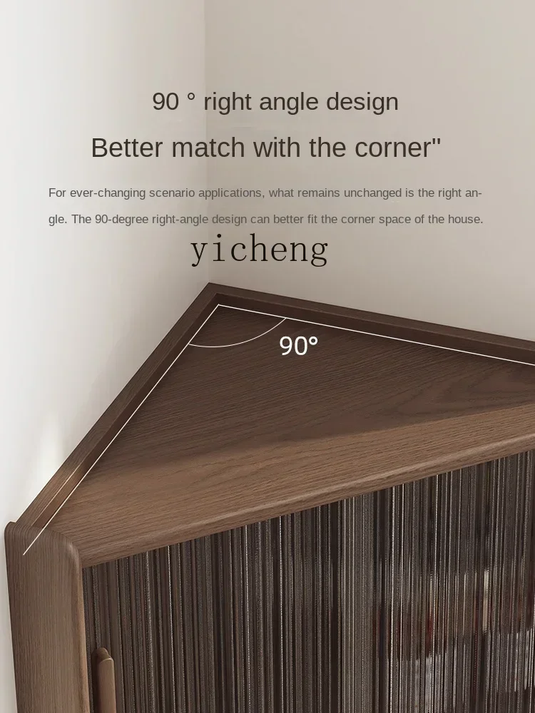 b2 Corner Shelf Living Room Corner Chest of Drawers Corner Triangle Floor Wine Cabinet Storage Cabinet