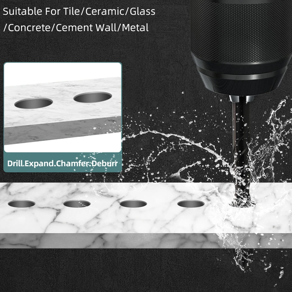 Juego de brocas hexagonales cruzadas para hormigón, porcelana, azulejo, vidrio, Metal, Kit de brocas multifunción profesionales, herramientas,